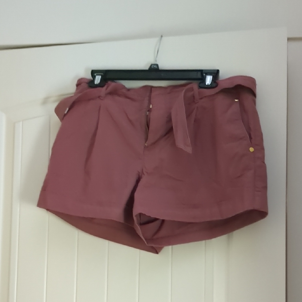 Pink High-Waisted Shorts